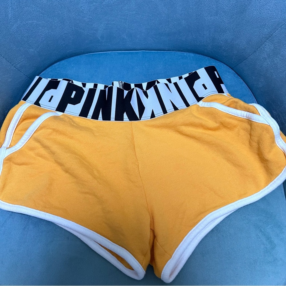 PINK Victorias Secret Yellow Athletic Shorts